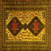 Square Persian Yellow Traditional Rug, tr2364yw
