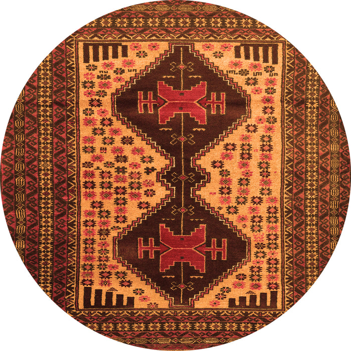 Square Persian Orange Traditional Rug, tr2364org