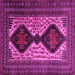 Square Machine Washable Persian Pink Traditional Rug, wshtr2364pnk