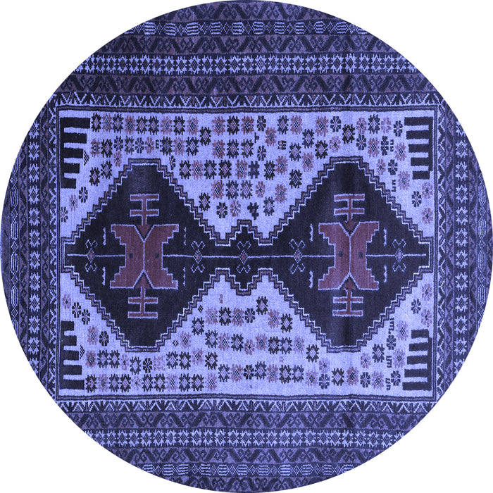 Round Persian Blue Traditional Rug, tr2364blu