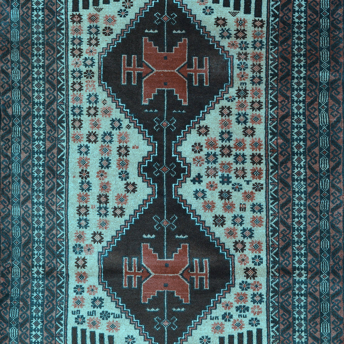 Machine Washable Persian Light Blue Traditional Rug, wshtr2364lblu