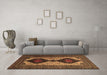 Machine Washable Persian Brown Traditional Rug in a Living Room,, wshtr2364brn