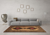 Machine Washable Persian Brown Traditional Rug, wshtr2364brn