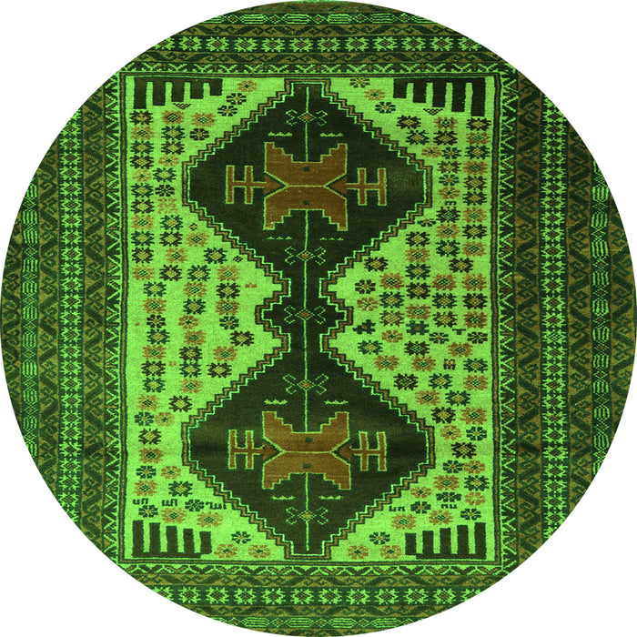 Square Persian Green Traditional Rug, tr2364grn