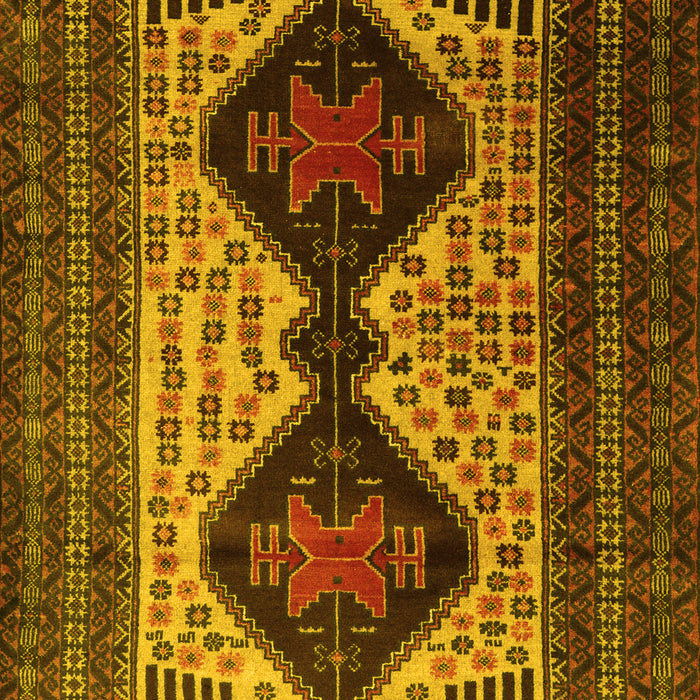 Machine Washable Persian Yellow Traditional Rug, wshtr2364yw