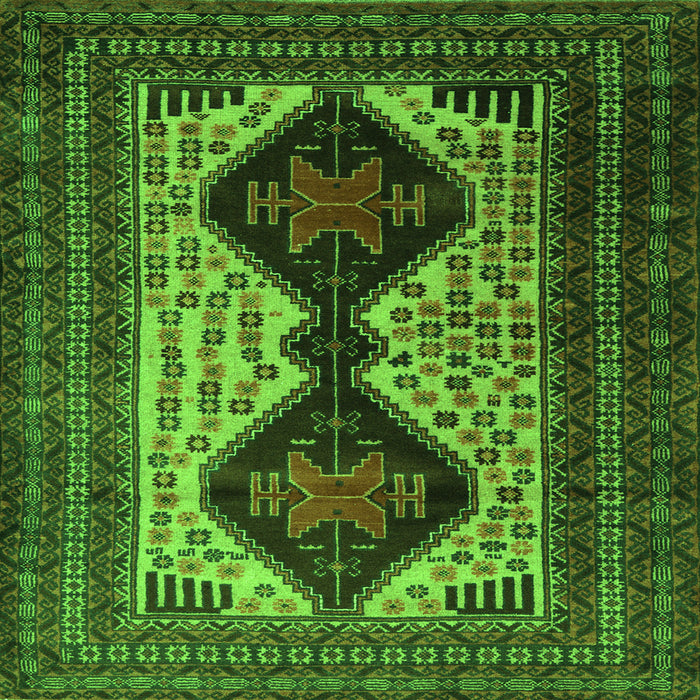 Serging Thickness of Persian Green Traditional Rug, tr2364grn