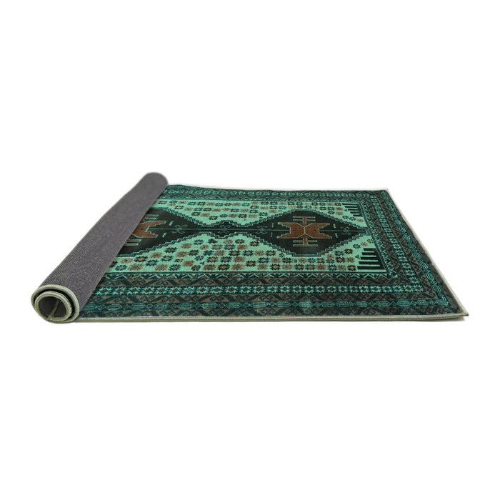 Sideview of Persian Turquoise Traditional Rug, tr2364turq