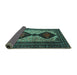 Sideview of Persian Turquoise Traditional Rug, tr2364turq