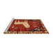 Sideview of Machine Washable Traditional Red Rug, wshtr2365