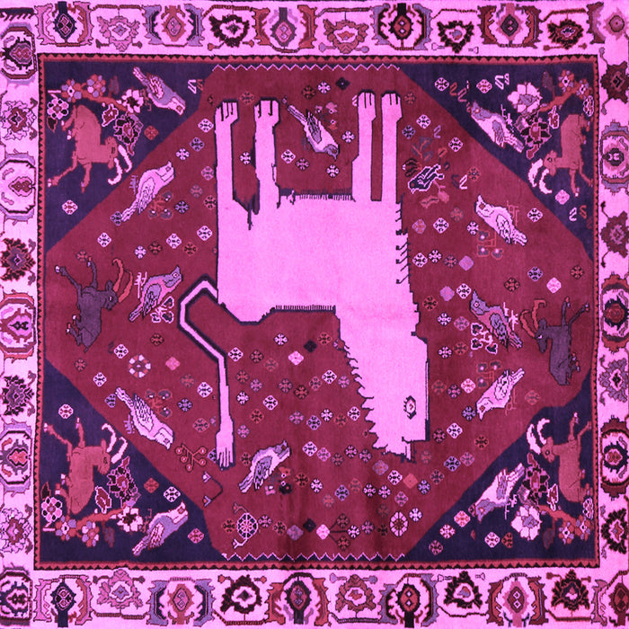 Square Persian Purple Traditional Rug, tr2365pur