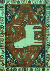 Persian Turquoise Traditional Rug, tr2365turq