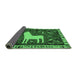 Sideview of Persian Emerald Green Traditional Rug, tr2365emgrn