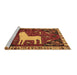 Sideview of Machine Washable Persian Brown Traditional Rug, wshtr2365brn