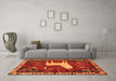 Machine Washable Persian Orange Traditional Area Rugs in a Living Room, wshtr2365org