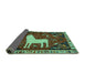 Sideview of Persian Turquoise Traditional Rug, tr2365turq