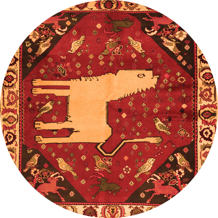 Square Persian Orange Traditional Rug, tr2365org