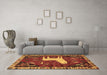 Machine Washable Persian Brown Traditional Rug in a Living Room,, wshtr2365brn