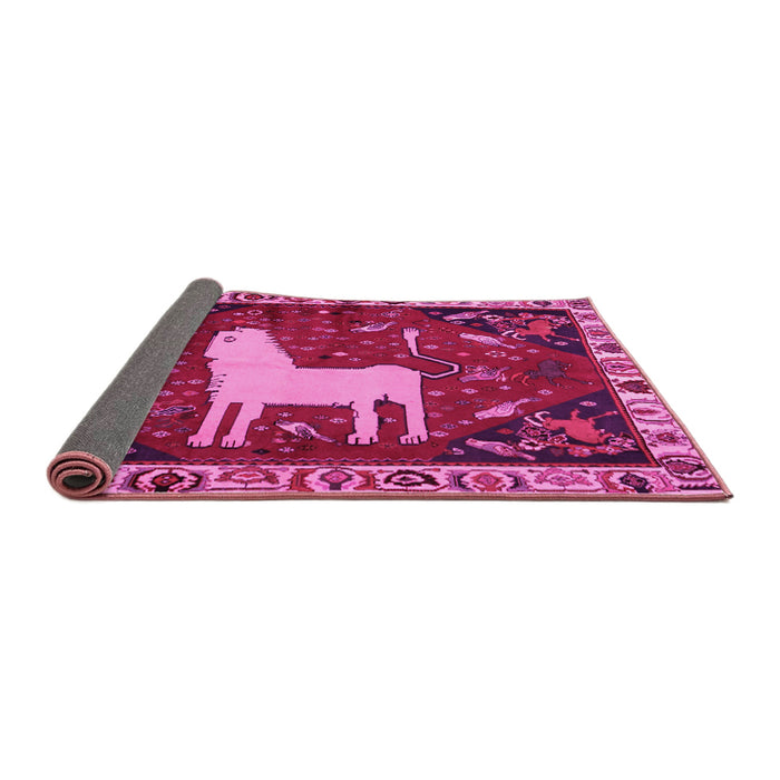 Sideview of Persian Pink Traditional Rug, tr2365pnk