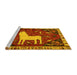 Sideview of Machine Washable Persian Yellow Traditional Rug, wshtr2365yw