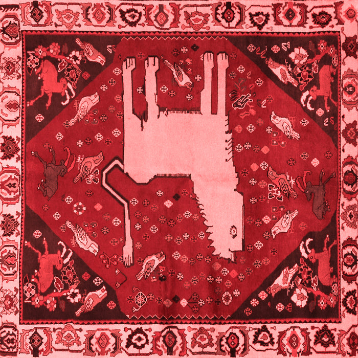 Machine Washable Persian Red Traditional Rug, wshtr2365red
