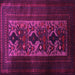 Square Machine Washable Persian Pink Traditional Rug, wshtr2366pnk