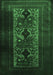 Machine Washable Persian Emerald Green Traditional Area Rugs, wshtr2366emgrn