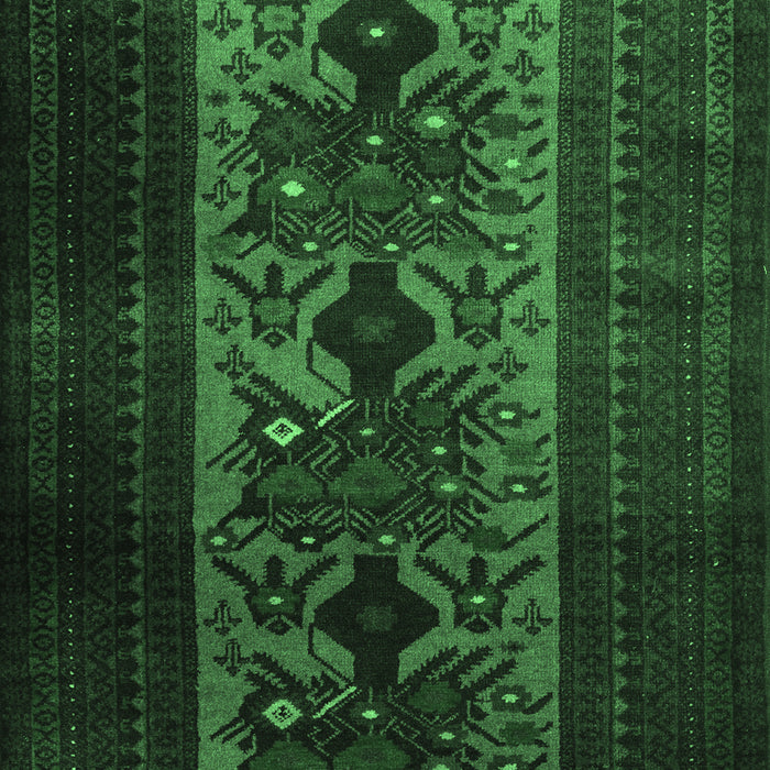 Machine Washable Persian Emerald Green Traditional Area Rugs, wshtr2366emgrn