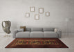 Machine Washable Persian Brown Traditional Rug in a Living Room,, wshtr2366brn