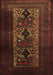 Machine Washable Persian Brown Traditional Rug, wshtr2366brn