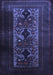 Machine Washable Persian Blue Traditional Rug, wshtr2366blu