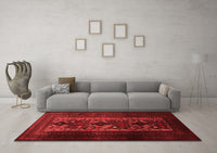 Machine Washable Persian Red Traditional Rug, wshtr2366red