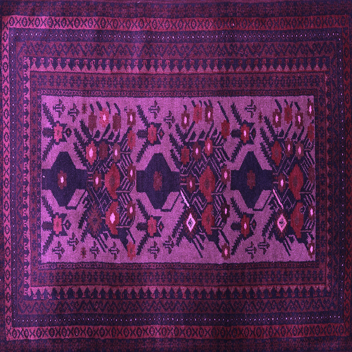 Square Machine Washable Persian Purple Traditional Area Rugs, wshtr2366pur