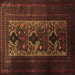 Square Persian Brown Traditional Rug, tr2366brn