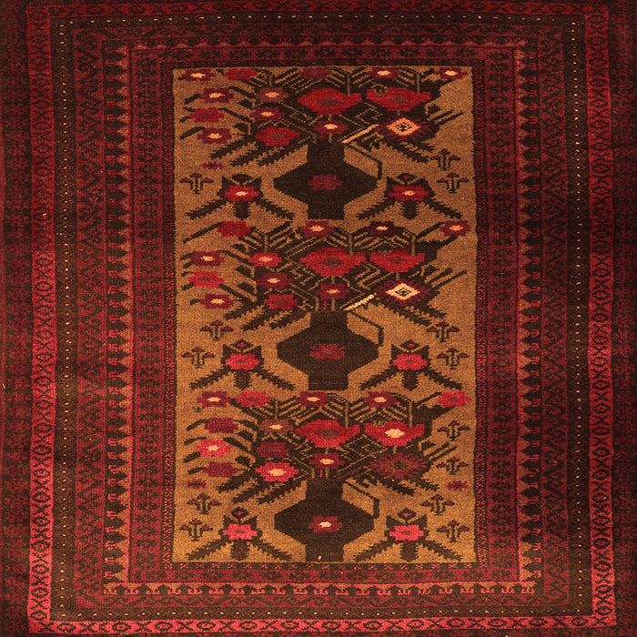 Serging Thickness of Persian Orange Traditional Rug, tr2366org