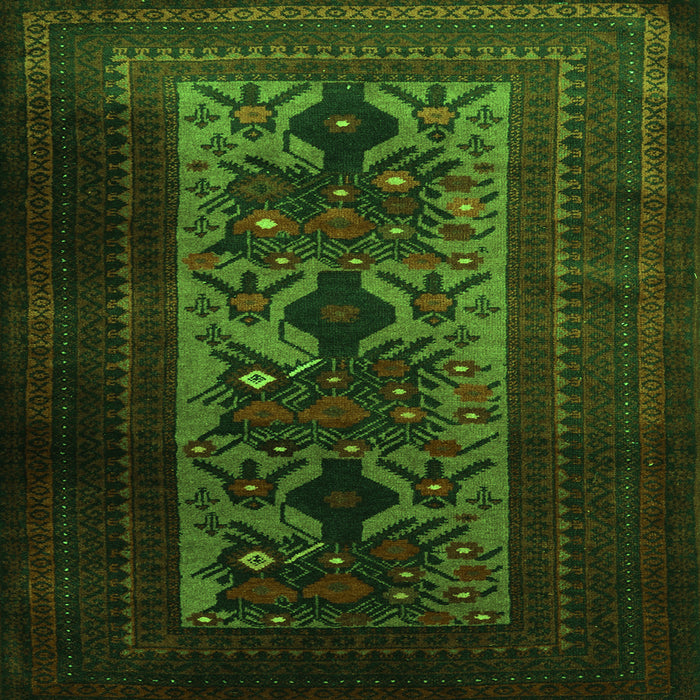 Serging Thickness of Persian Green Traditional Rug, tr2366grn