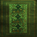 Serging Thickness of Persian Green Traditional Rug, tr2366grn