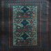 Square Machine Washable Persian Light Blue Traditional Rug, wshtr2366lblu