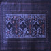 Square Persian Blue Traditional Rug, tr2366blu