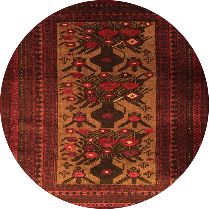 Square Persian Orange Traditional Rug, tr2366org