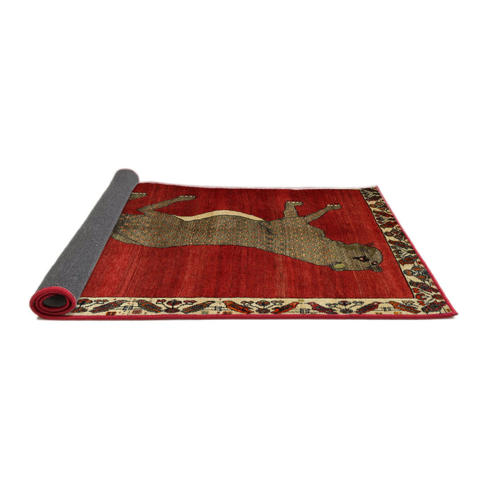 Sideview of Traditional Light Brown Animal Rug, tr2367