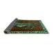 Sideview of Animal Turquoise Traditional Rug, tr2367turq