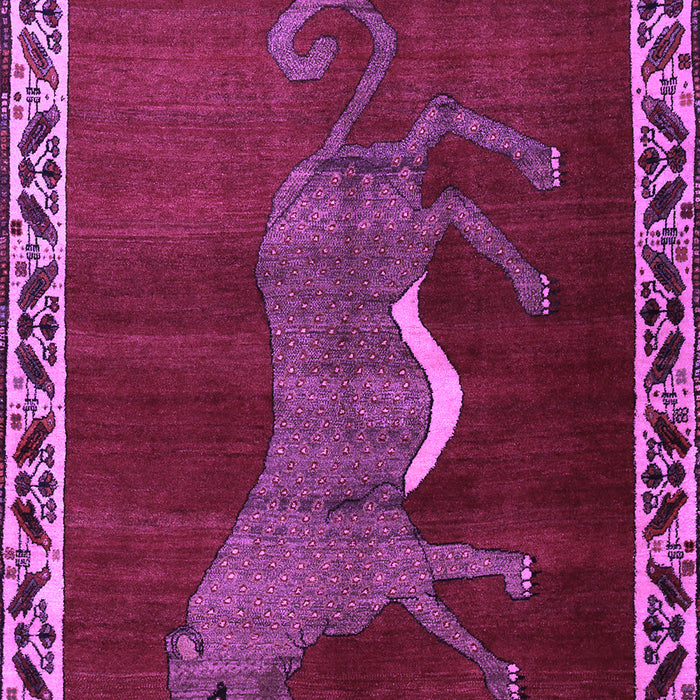 Machine Washable Animal Purple Traditional Area Rugs, wshtr2367pur
