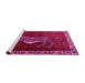 Sideview of Machine Washable Animal Pink Traditional Rug, wshtr2367pnk