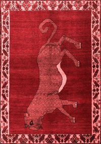 Animal Red Traditional Rug, tr2367red