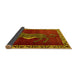 Sideview of Animal Yellow Traditional Rug, tr2367yw