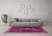 Machine Washable Animal Purple Traditional Area Rugs in a Living Room, wshtr2367pur
