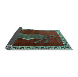 Sideview of Animal Light Blue Traditional Rug, tr2367lblu