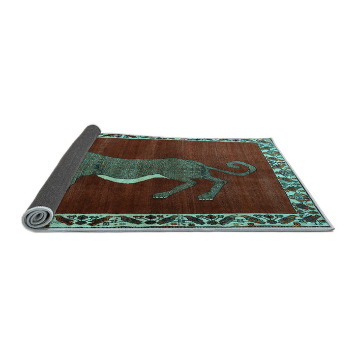 Sideview of Animal Light Blue Traditional Rug, tr2367lblu