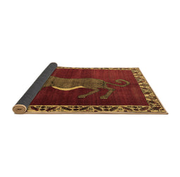Sideview of Animal Brown Traditional Rug, tr2367brn