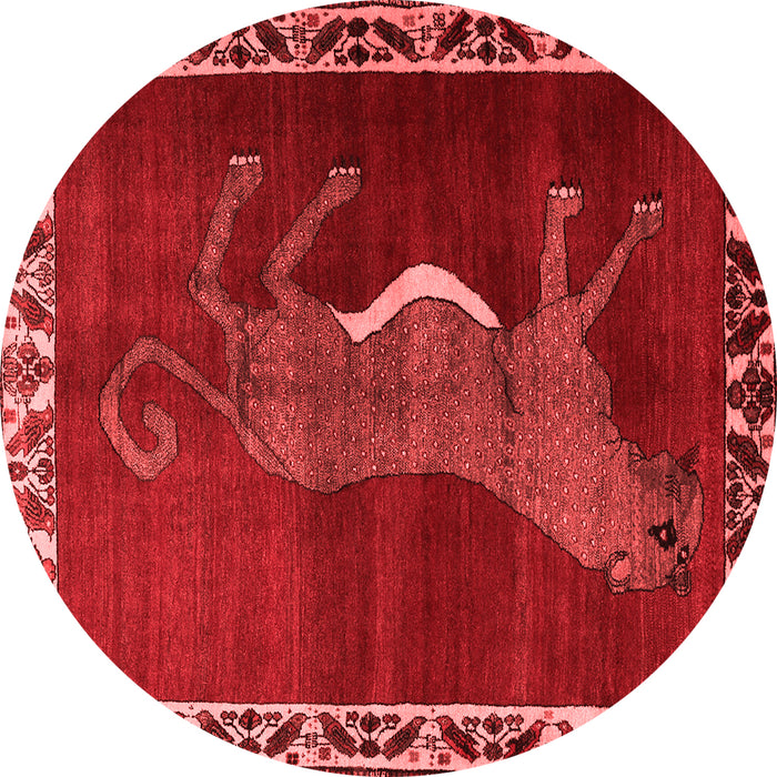 Animal Red Traditional Rug, tr2367red